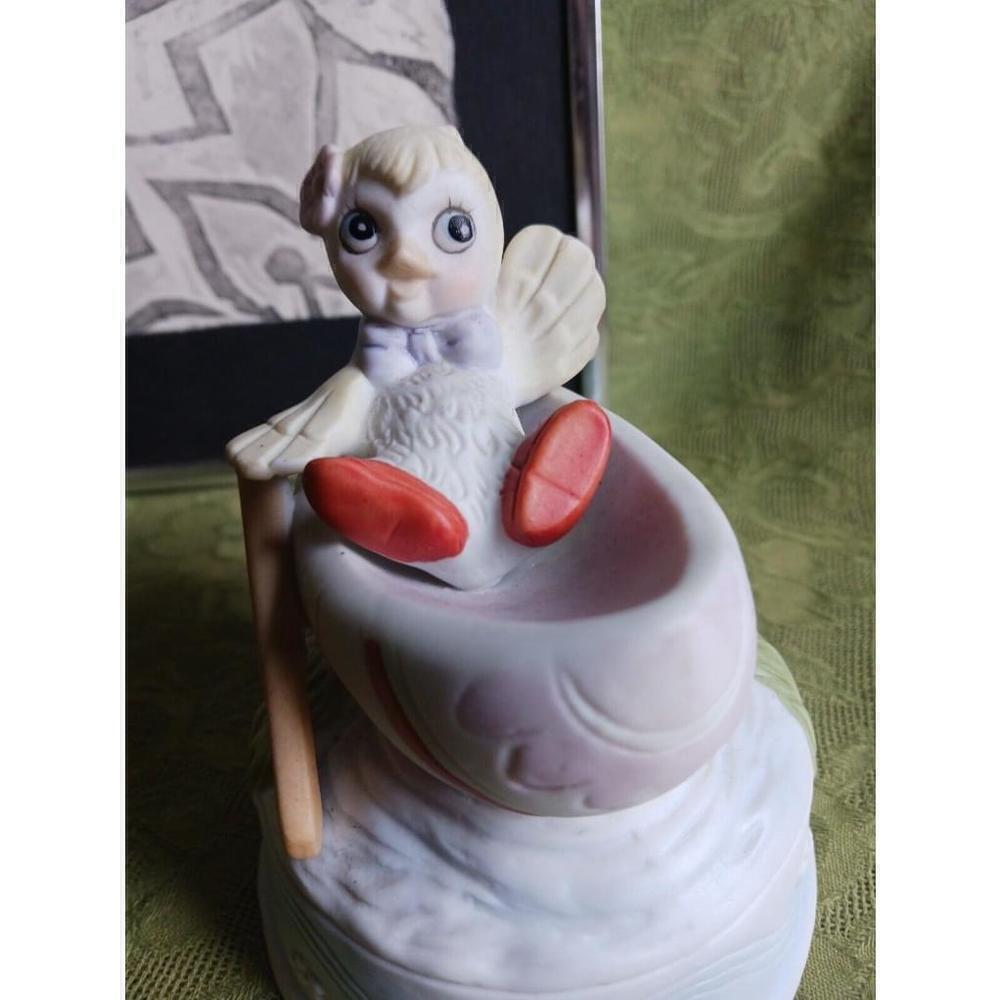 Porcelain Baby Chick Anthropomorphic Music Box